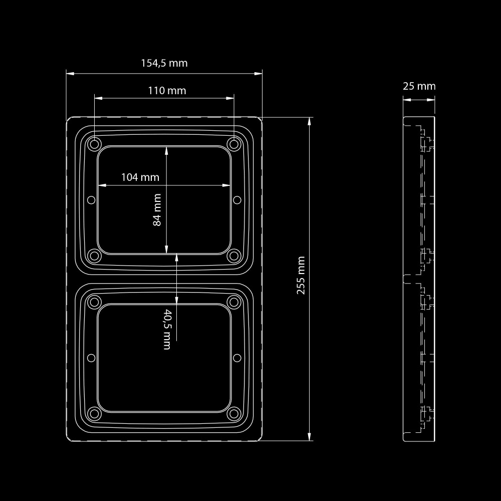 Strands Ize LED-kehys kaksois