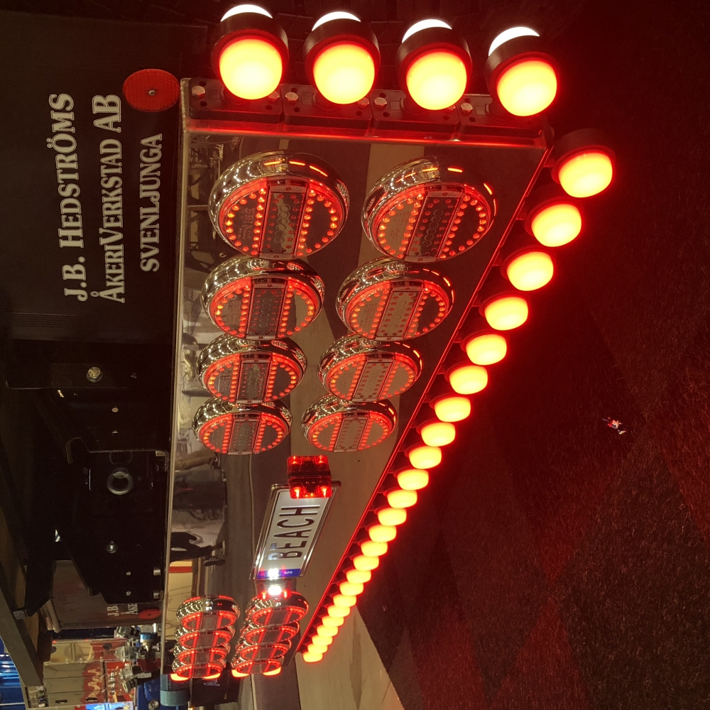 Strands Rund LED 3 Kammiot 12-24V, 142 mm halkaisija Kirkas linssi