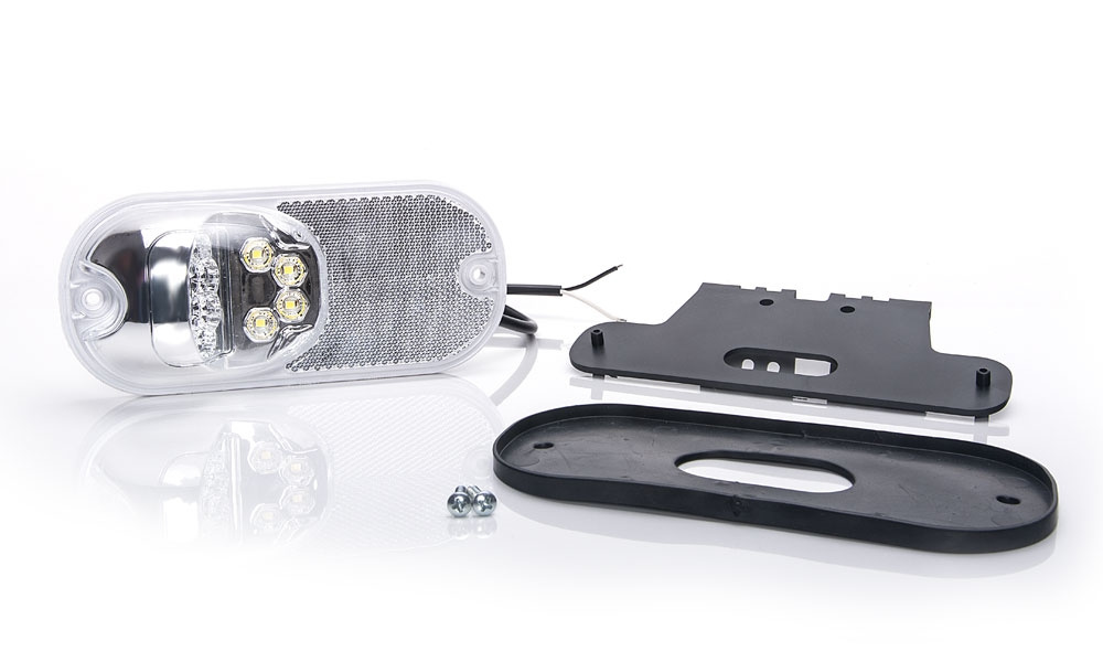 Strands sijaintivalo Valkoinen 12-24V DC