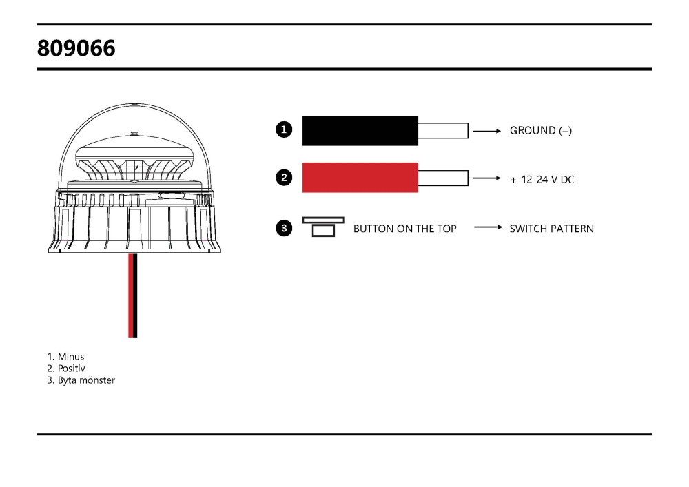 Strands pyörivä varoitusvalo LED-suunnittelulla