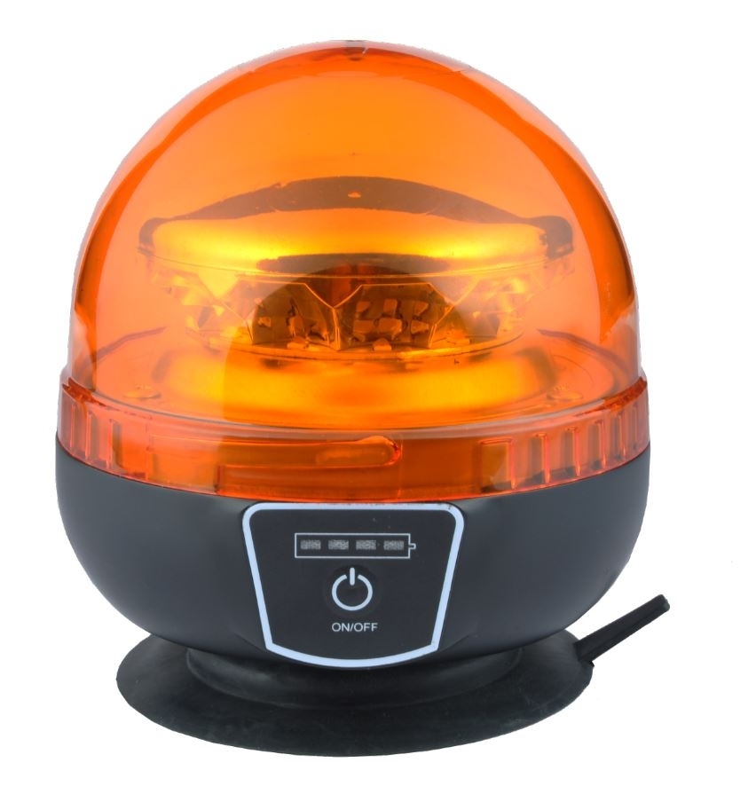 Strands kannettava pyörivä varoitusvalo LED uudelleenladattava