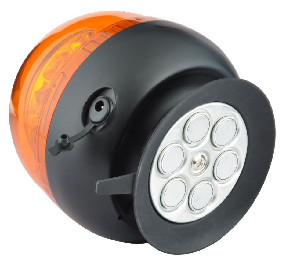 Strands kannettava pyörivä varoitusvalo LED uudelleenladattava