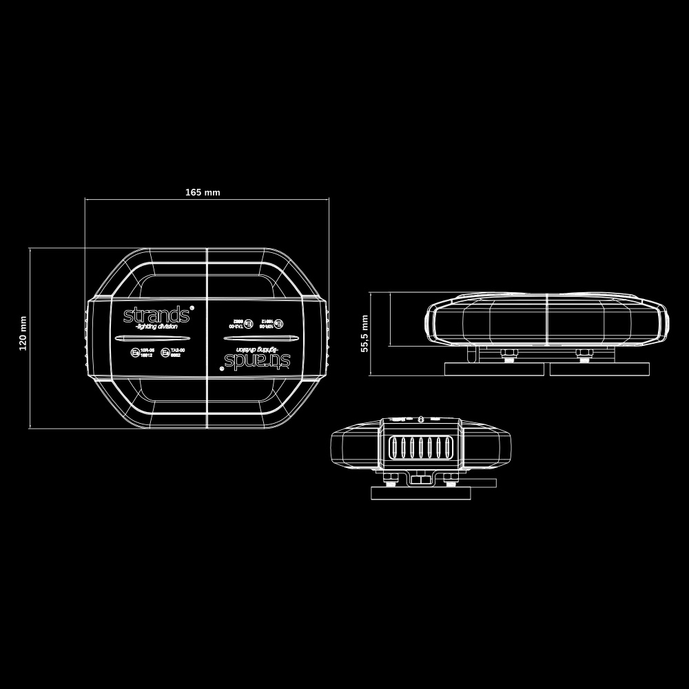 Strands Cruise Light varoitusvalonauha 160mm magneetin kanssa
