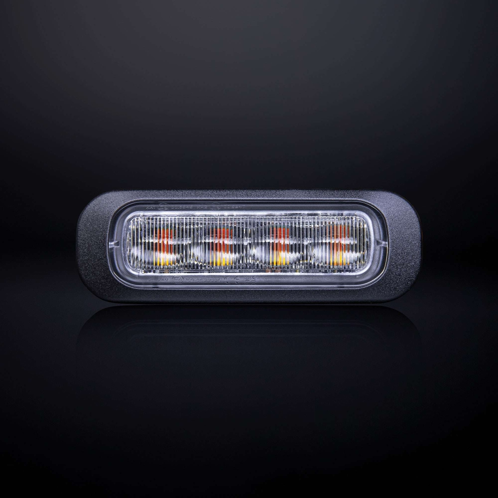 Strands Dark Knight Riktat Blixtivalo Oranssi 4 LED Kirkas Linssi