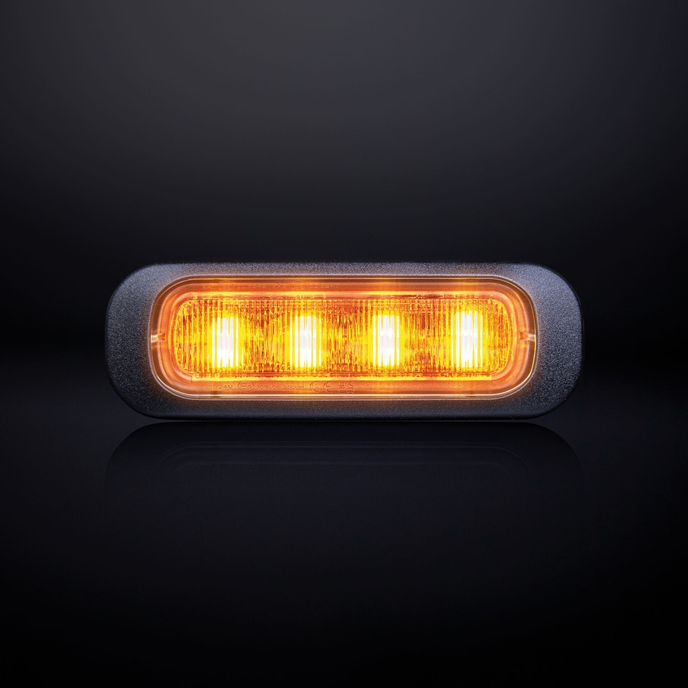 Strands Dark Knight Riktat Blixtivalo Oranssi 4 LED Tumma linssi