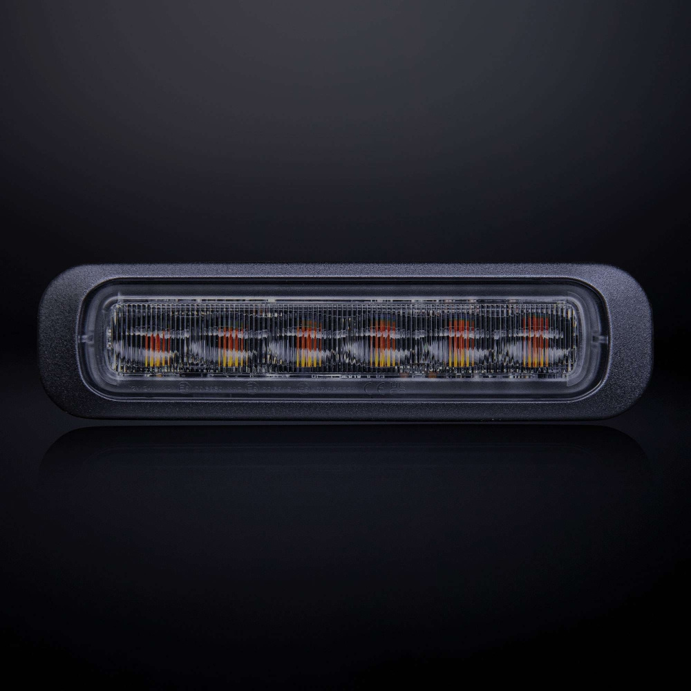 Strands Dark Knight varoitusvalo, amber, 6 LED, 4 m kaapeli