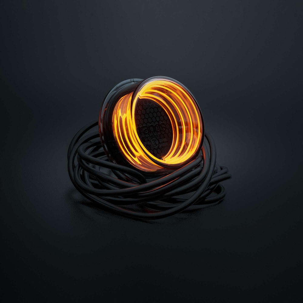 Strands FOR9T Geo sivuäärivalo, amber, 2,5 m kaapeli