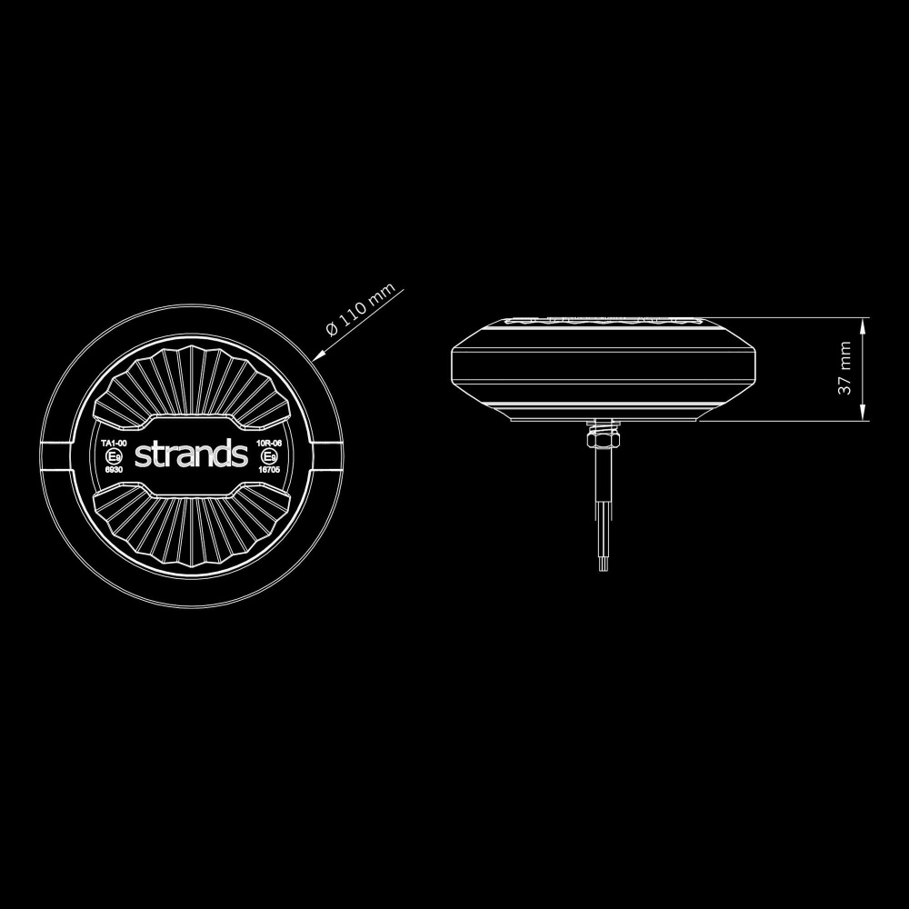 Strands tulikärpänen Summer Glow Pyörivä varoitusvalo 110Mm Tasomonttu