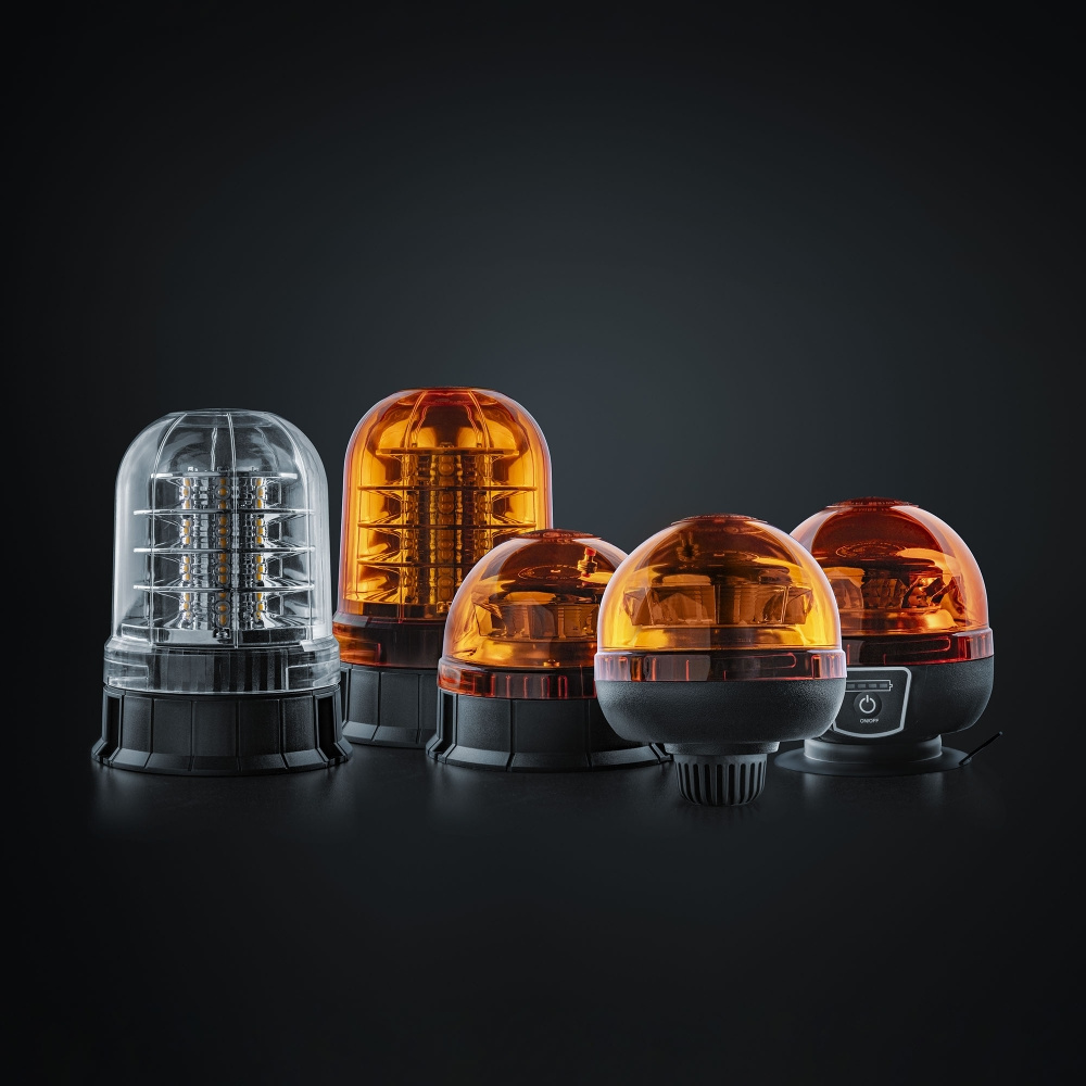 Strands Big Energy XL Pyörivä varoitusvalo oranssi linssi