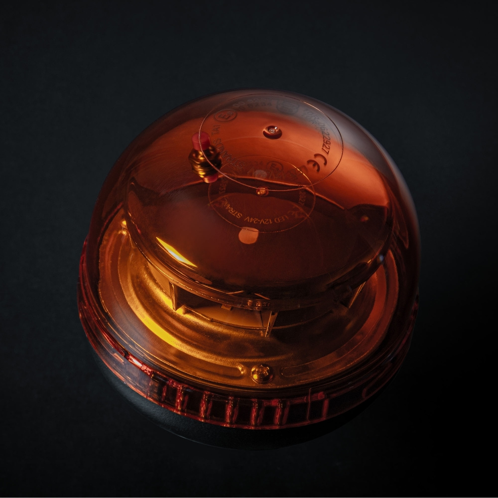 Strands Big Energy Pyörivä varoitusvalo oranssi linssi varmistinkiinnitys