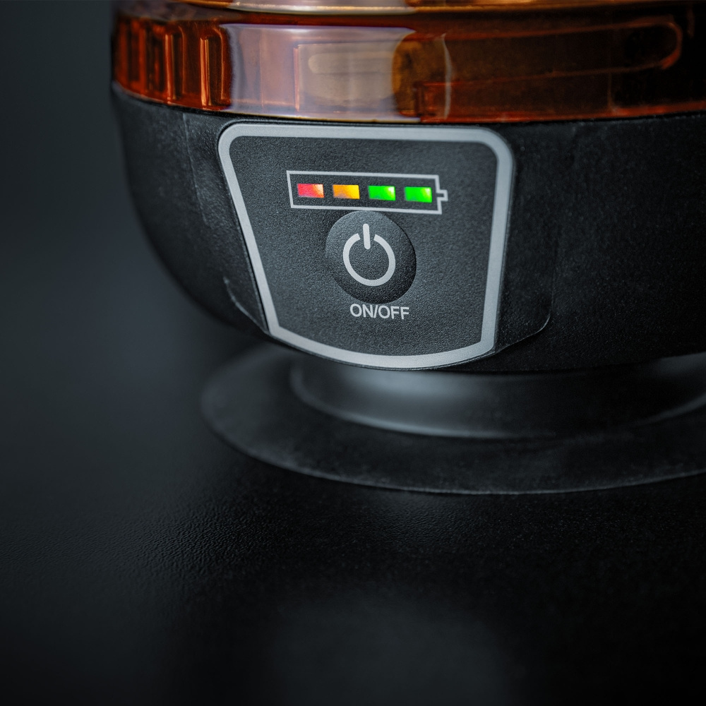 Strands Big Energy Kannettava Pyörivä Varoitusvalo Oranssi Linssi