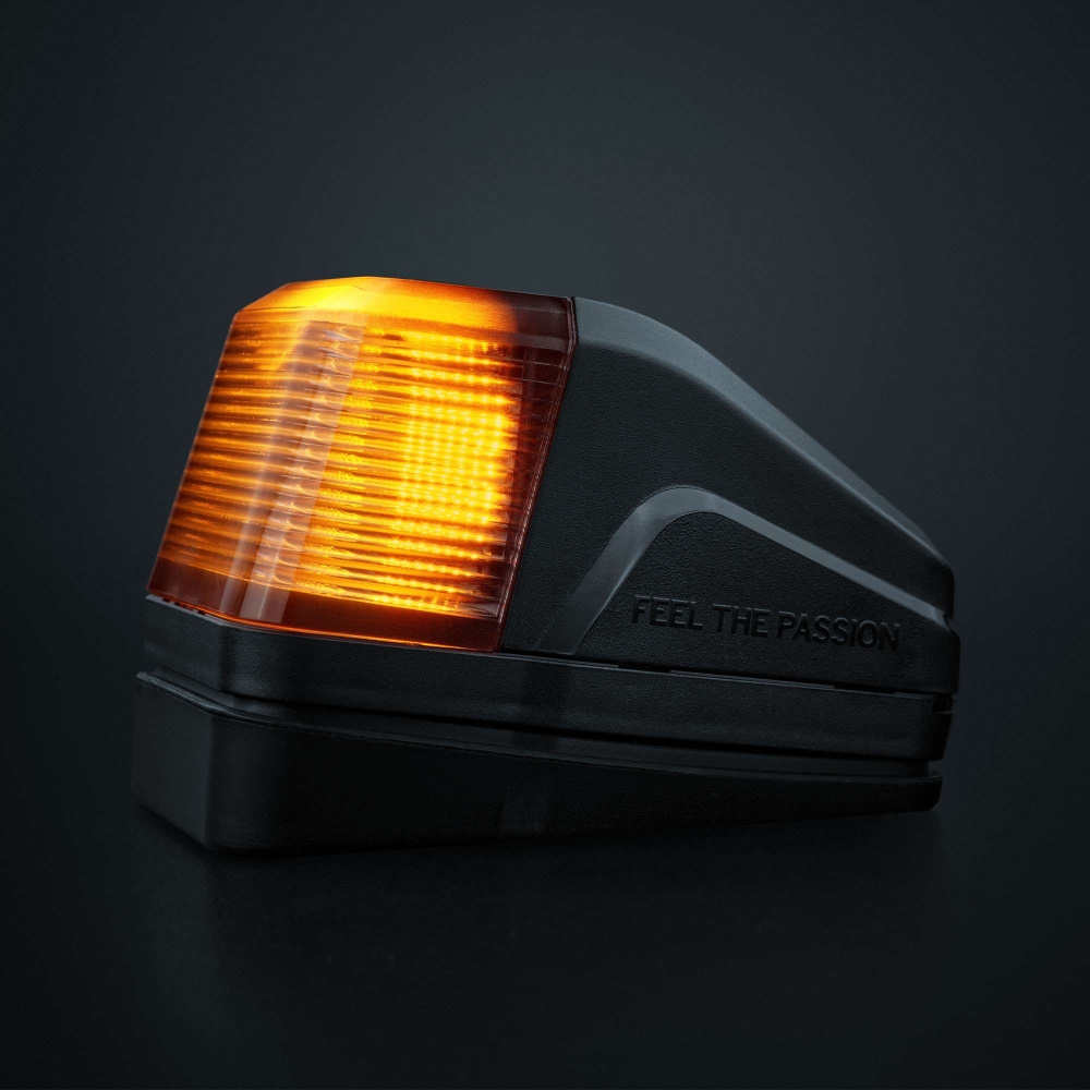 Strands IZE LED kattolamppu, valkoinen/amber, varoitusvalo, tumma linssi