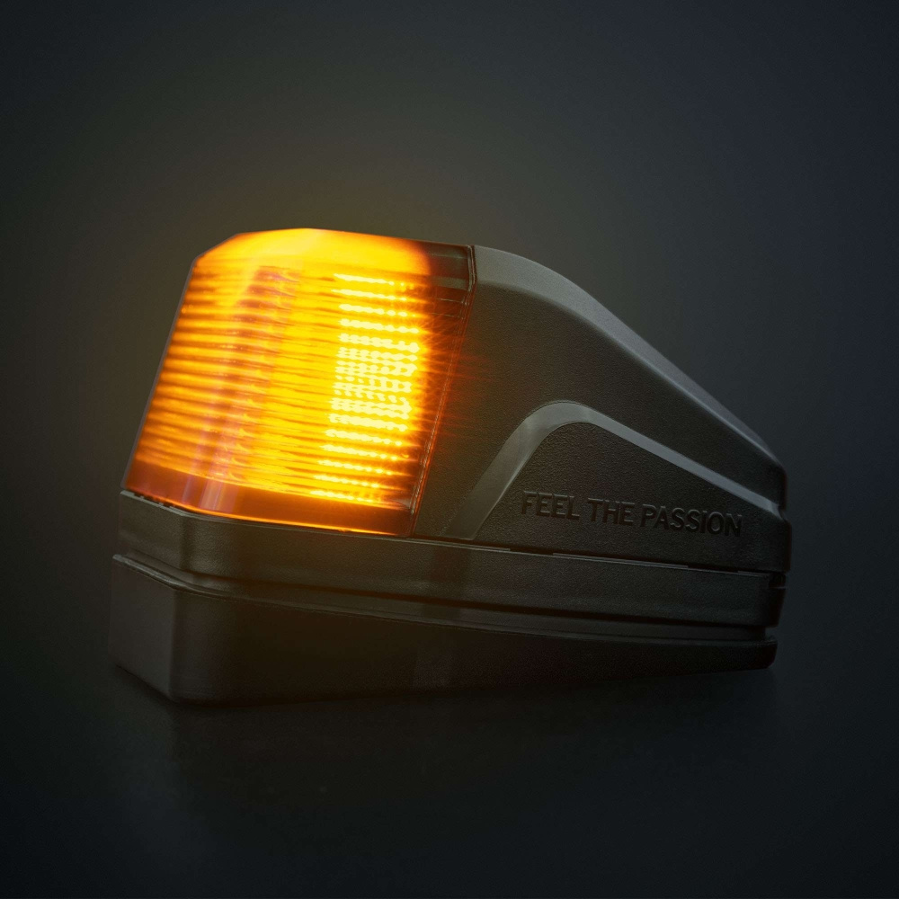 Strands IZE LED kattolamppu, valkoinen/amber, varoitusvalo, tumma linssi