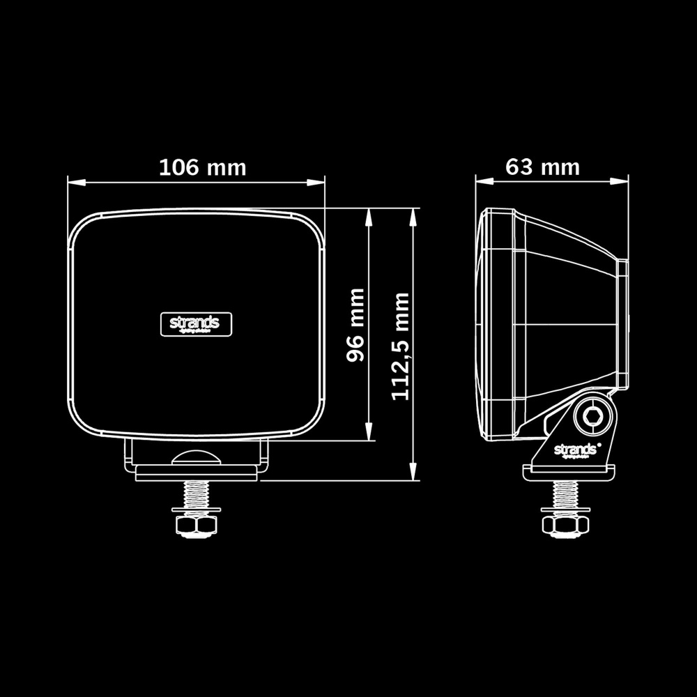Strands IZE LED JA työvalo 42W, 1 m kaapeli