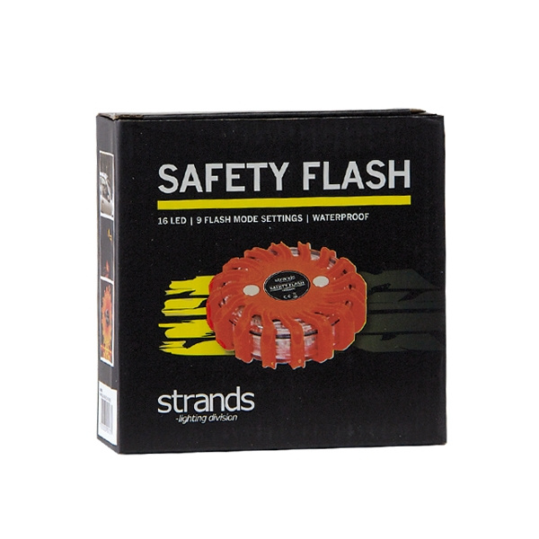 Rantavaroitus / Suuntaava salama Pallo Oranssi LED, 100H Akunkesto