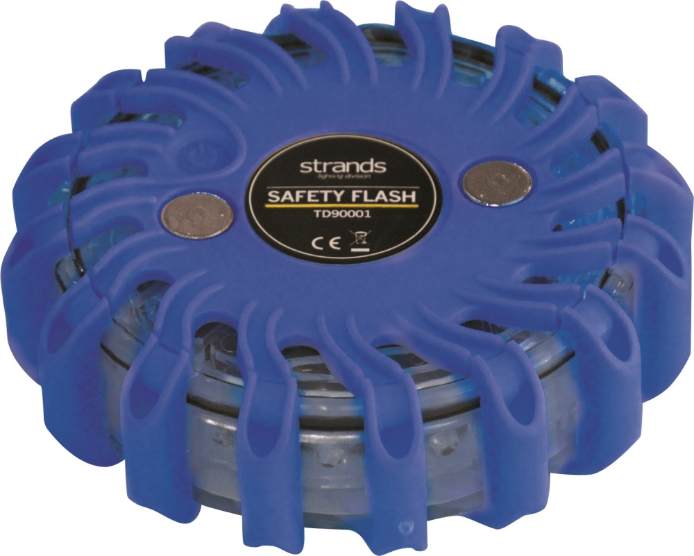 Rannikon varoitus/ohjattu salama-valo Puck, sininen LED, 6 kappaletta laukussa