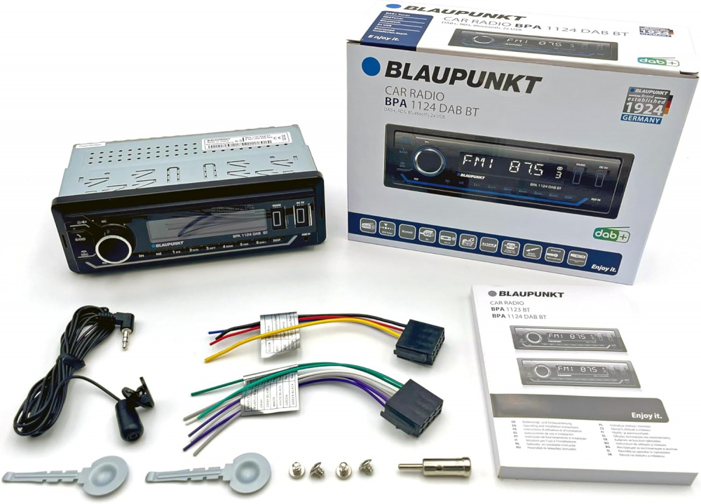 Blaupunkt BPA 1124 DAB BT, autostereo Bluetoothilla, DAB & 3 paria matalatasoista