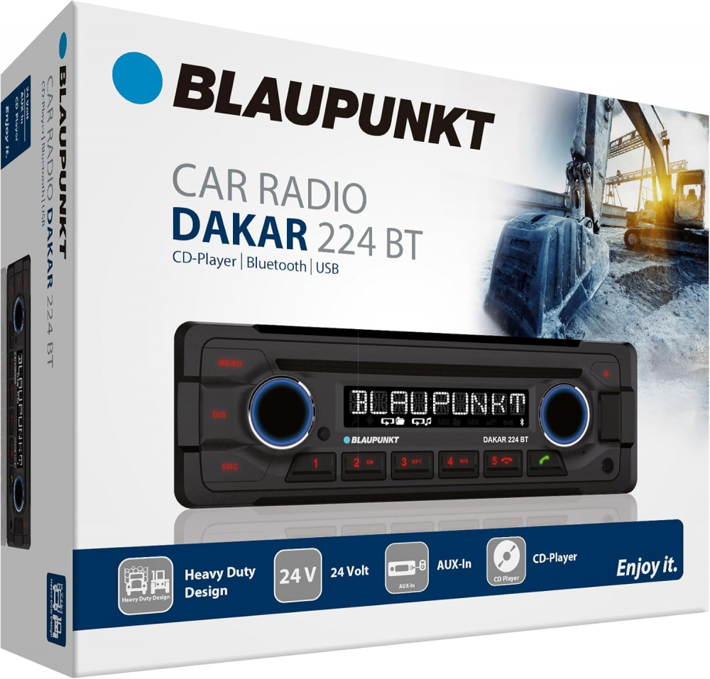 Blaupunkt Dakar 224, 24V stereo Bluetoothilla ja 2 paria pienivirtaista 4V:lla