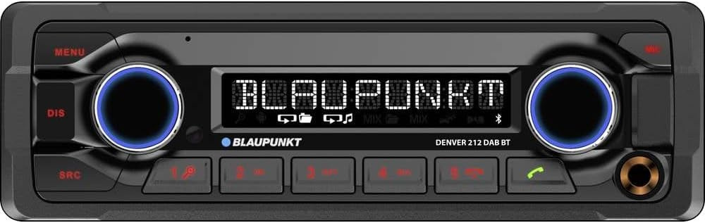 Blaupunkt Denver 212 DAB BT, vankka autostereo Bluetoothilla & 3 paria linjalähtöjä