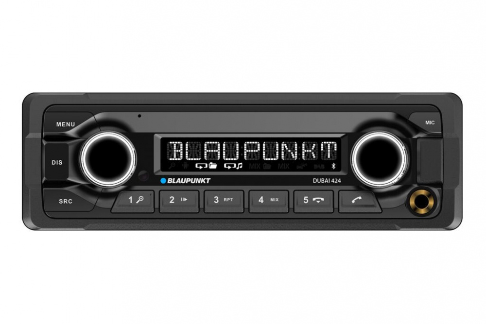Blaupunkt Dubai 424, kestävä 24V stereo ja 3 paria matalatason lähtöjä