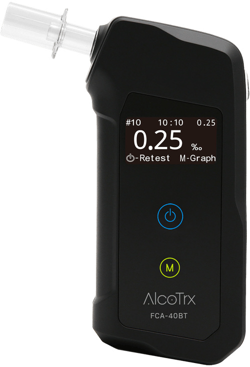 Alcotrx FCA 40BT, alkometri Bluetoothilla