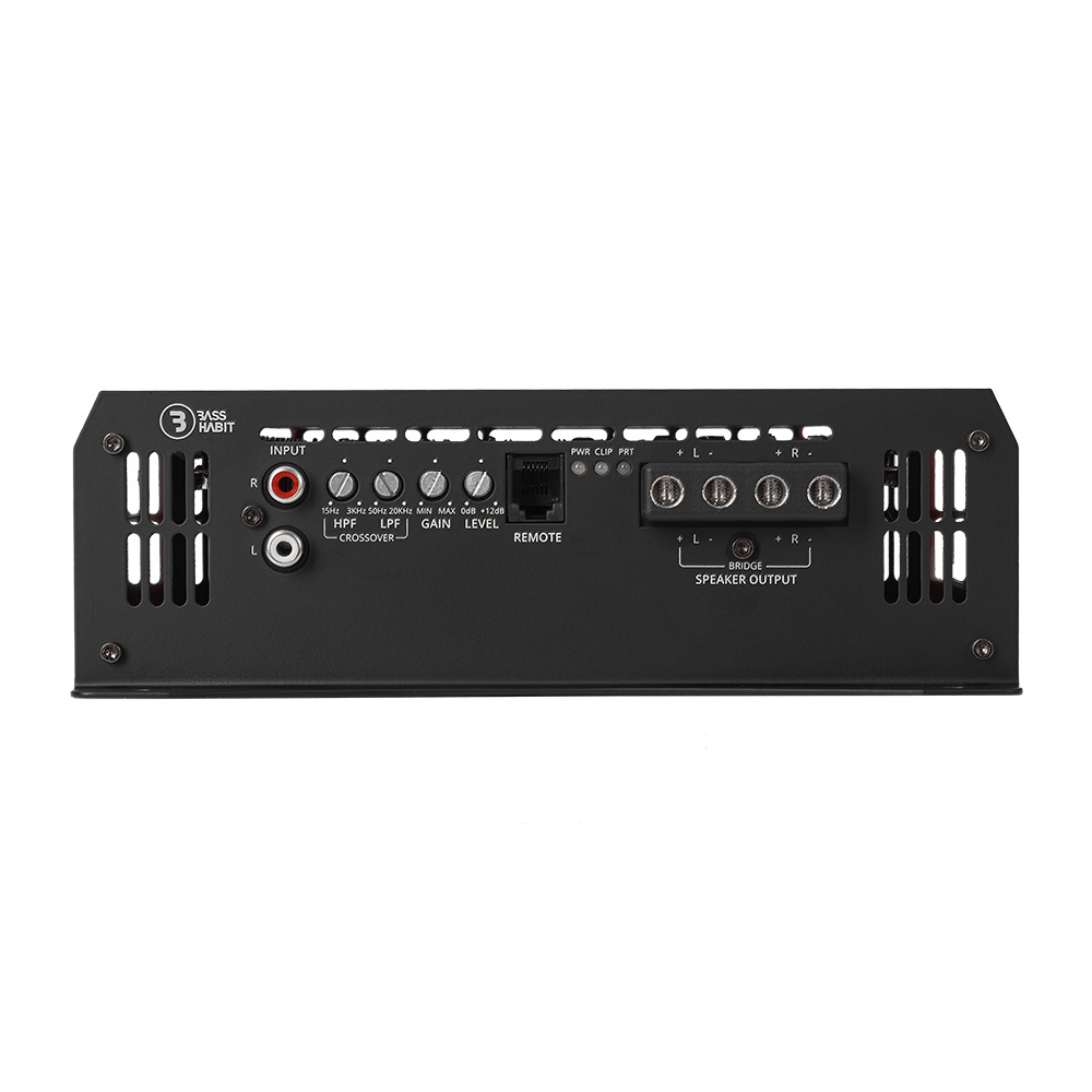 Bass Habit SPL ELITE 850.2DF, tehokas kaksikanavainen vahvistin