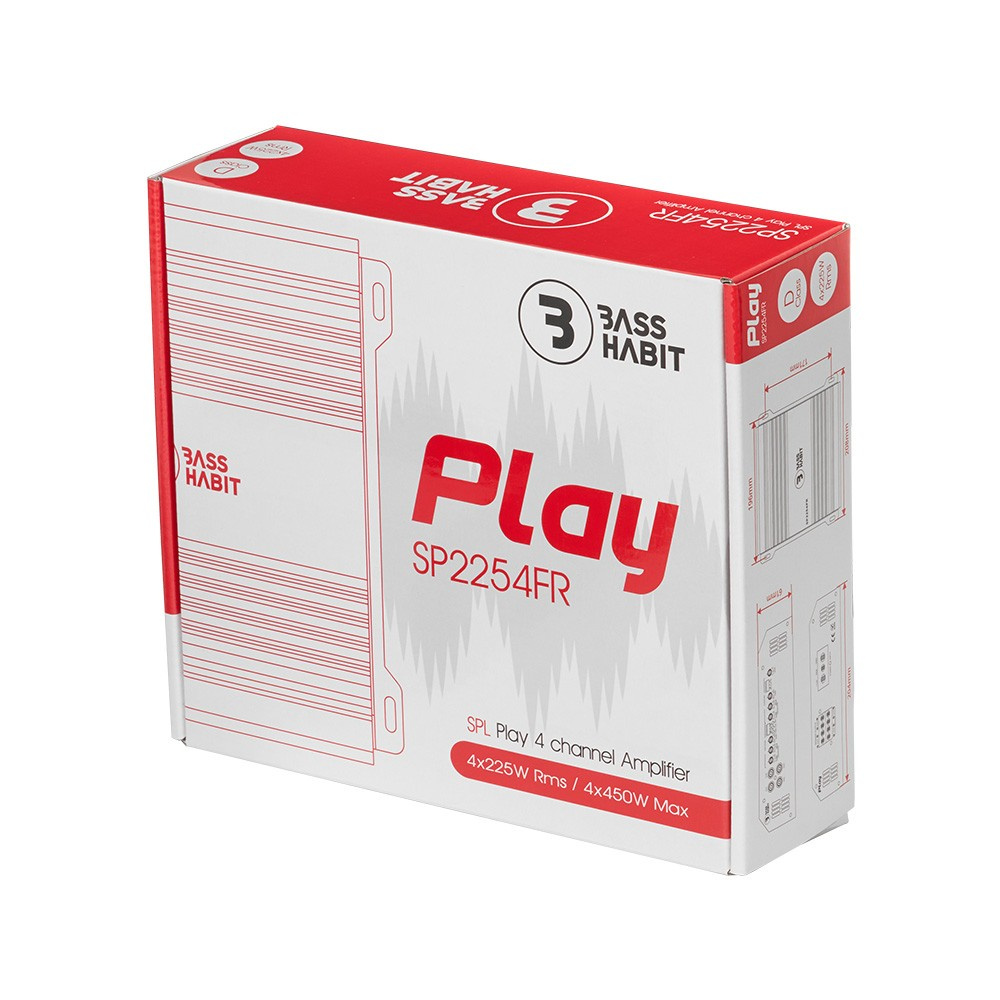 Bass Habit SPL Play SP2254FR, nelikanavainen vahvistin