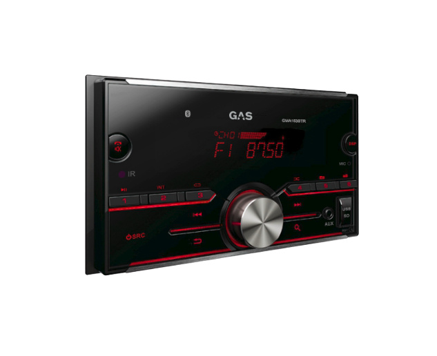 GAS GMA252BTR autostereo Bluetoothilla ja 2 paria matalatasoista