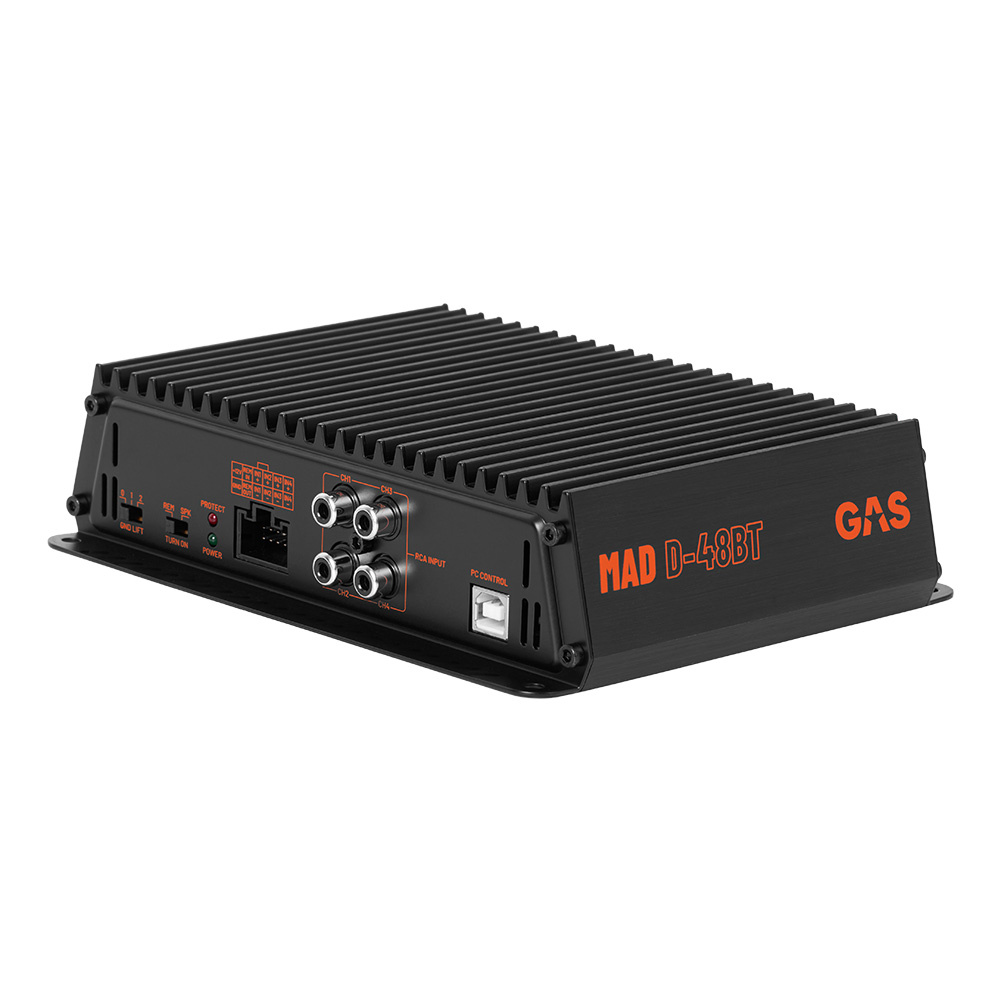 GAS MAD D-48BT, 8-kanavainen DSP Bluetoothilla