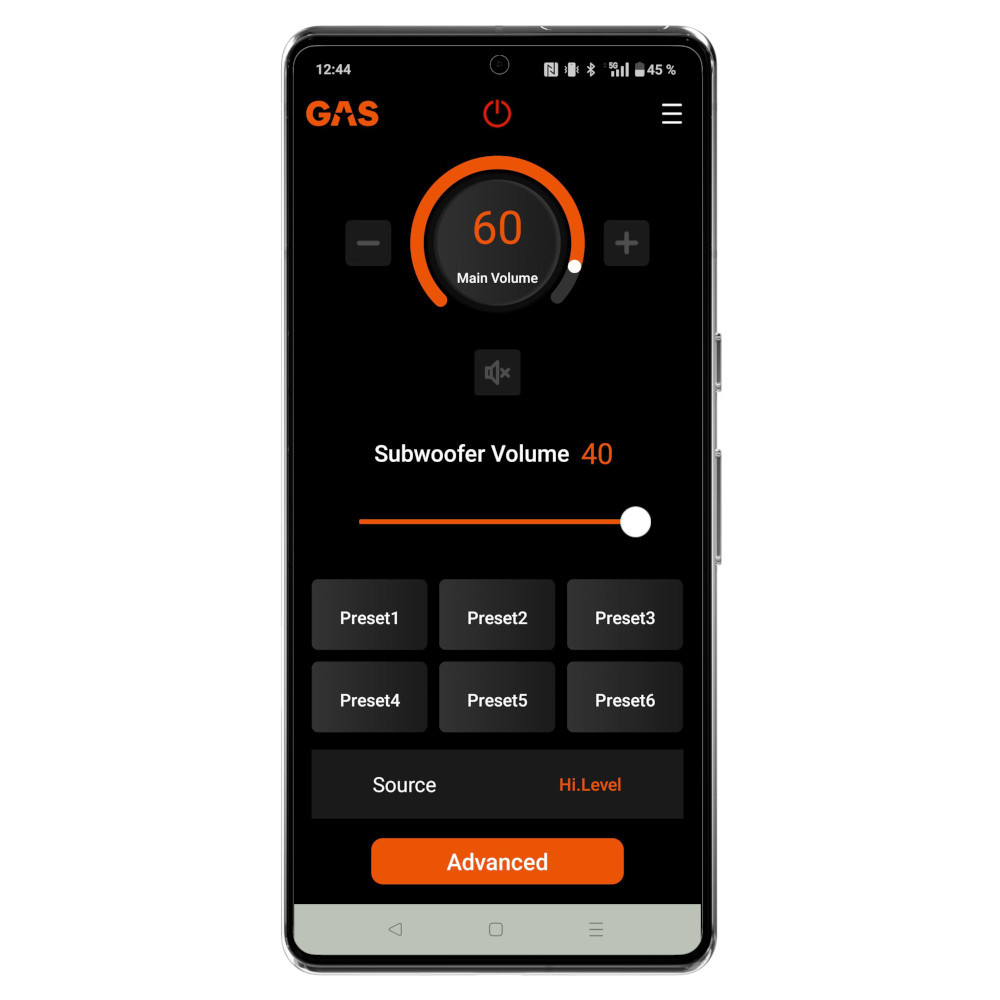 GAS MAD D-48BT, 8-kanavainen DSP Bluetoothilla