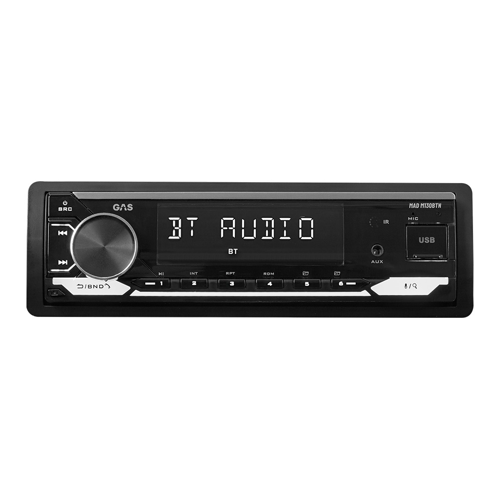 GAS MAD M130-BTN autostereo Bluetoothilla, DSP:llä ja 3 parilla matalatuloa
