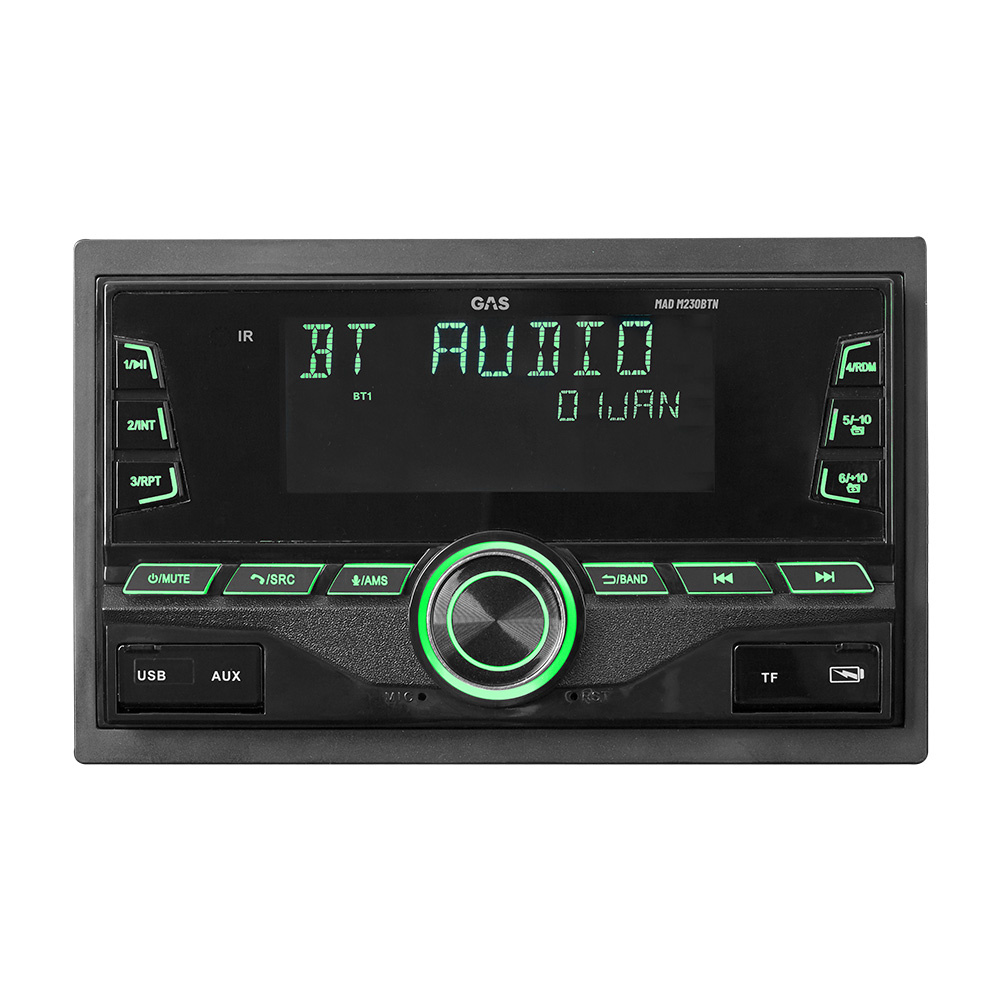 GAS MAD M230-BTN kaksinkertainen-DIN Bluetoothilla, DSP:llä ja 3 parilla matalaa tasoa