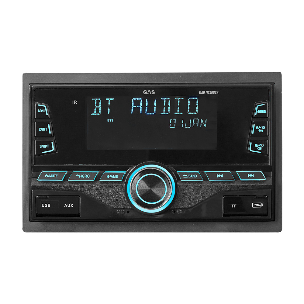 GAS MAD M230-BTN kaksinkertainen-DIN Bluetoothilla, DSP:llä ja 3 parilla matalaa tasoa
