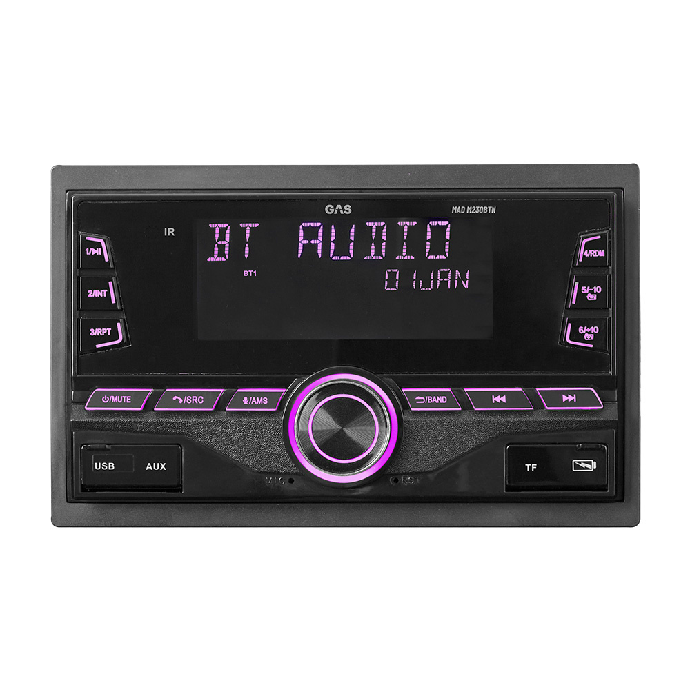 GAS MAD M230-BTN kaksinkertainen-DIN Bluetoothilla, DSP:llä ja 3 parilla matalaa tasoa
