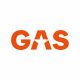 GAS-klistermärke 23x8cm, orange