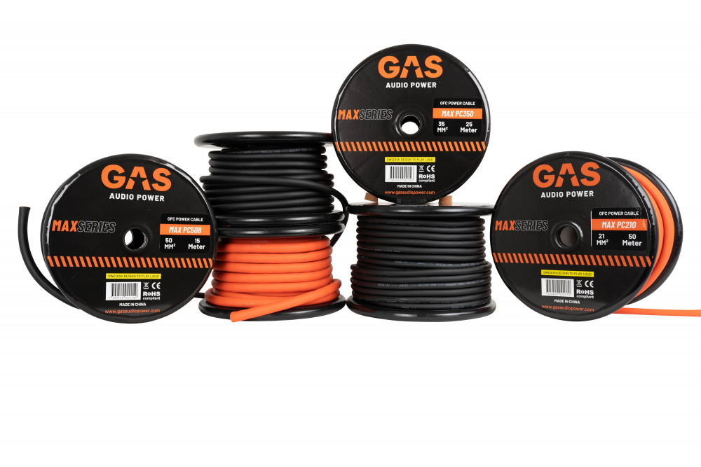 GAS MAX oranssi 10mm² OFC-virtakaapeli, hinta per metri
