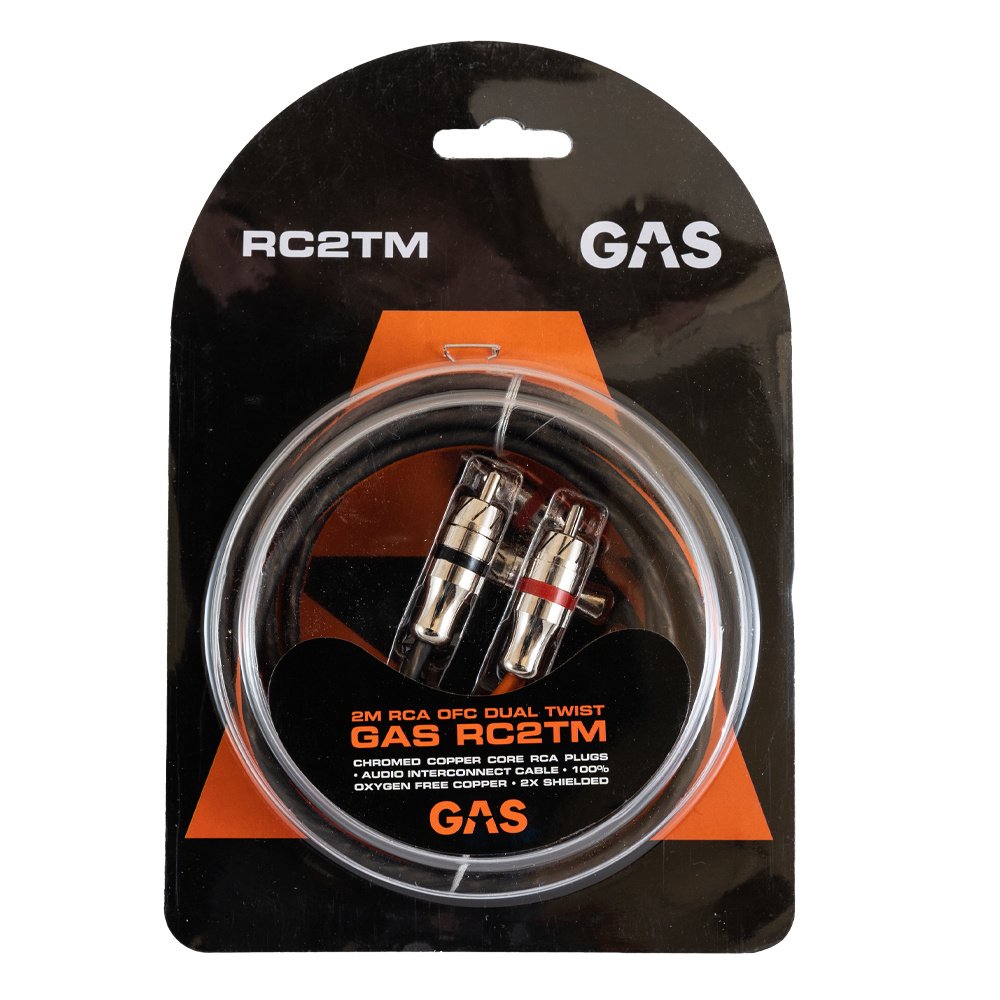 GAS RC2TM kaksoiseristetty RCA-kaapeli, 2 metriä