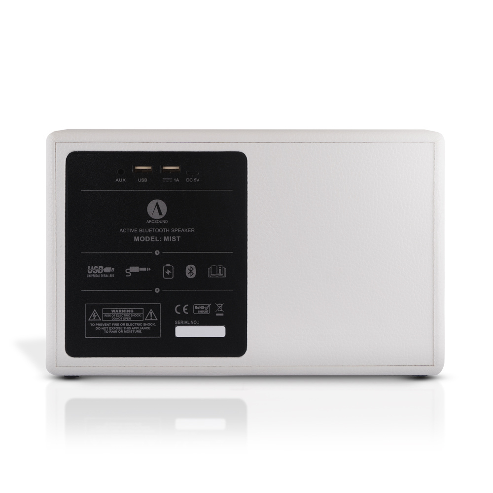 Arcsound Mist, kannettava Bluetooth-kaiutin valkoinen