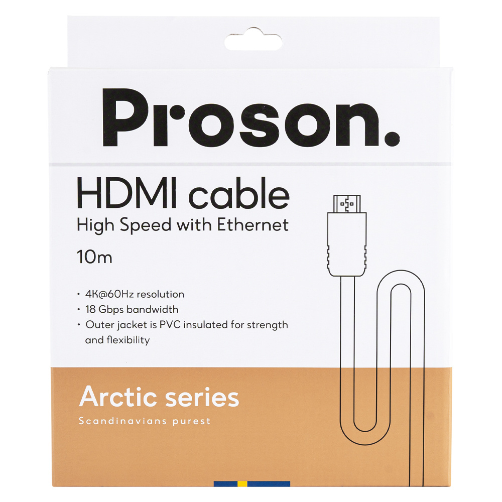 Proson Arctic HDMI-kaapeli 4K, 10 metriä