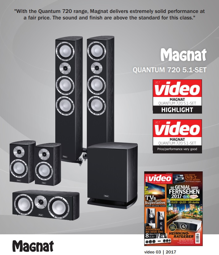 Magnat Quantum 727 golvhögtalare, mocca