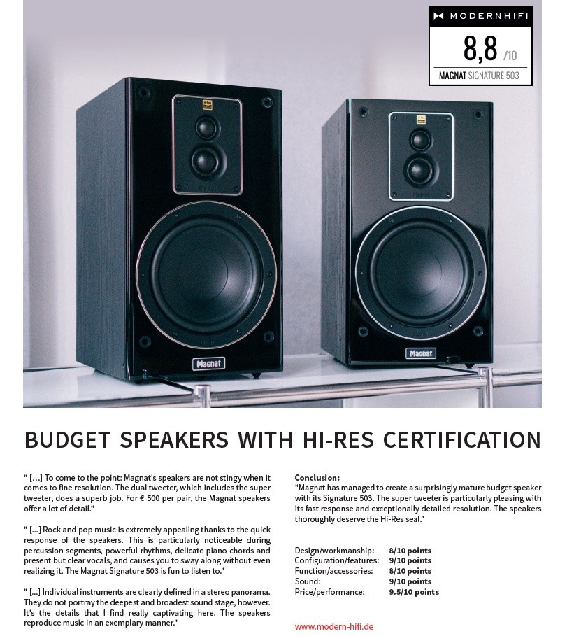 Magnat Signature 503 stativhögtalare, mocca