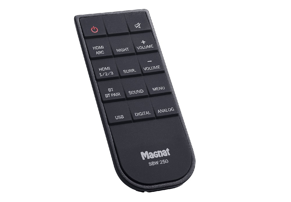Magnat SBW250 soundbar med trådlös subwoofer, svart