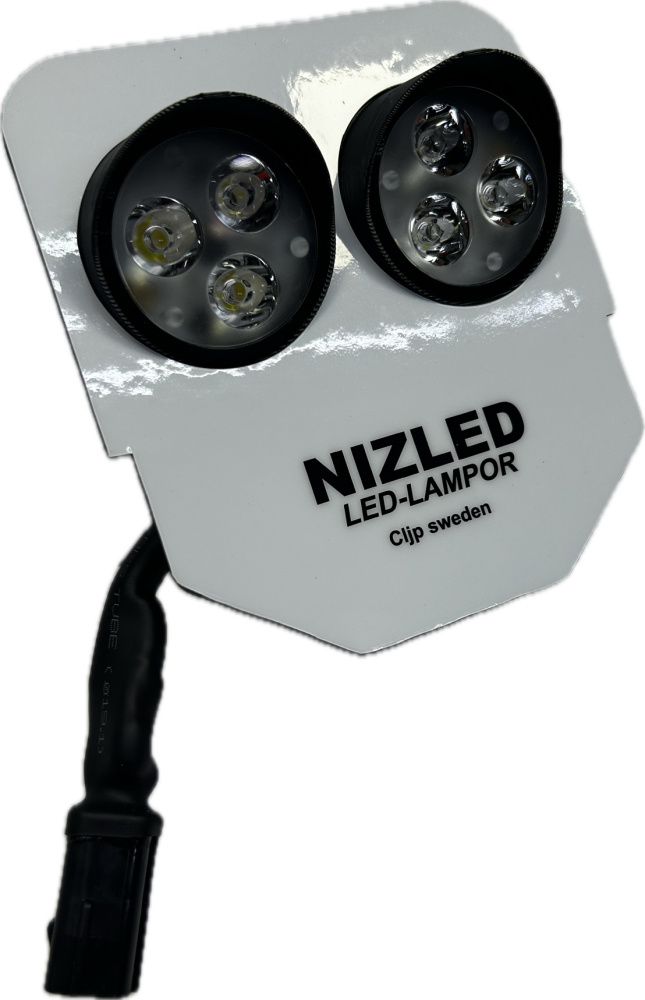 NIZLED-lamppukiinnike Husqvarnan alkuperäiseen suojakoteloon 2020-2026, 1-3 E30/E40-lampulle