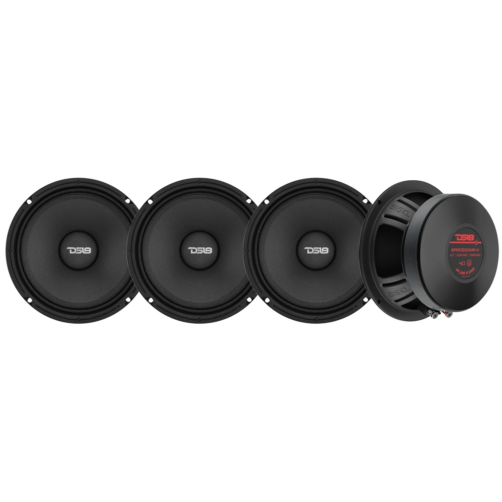 4-pack DS18 6PRO500MR-4 6,5 tuuman midbassivälitaajuus