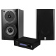 System One A50BT & System One SB-15B stereopaket, svart System One A50BT & System One SB-15B stereopaket, svart