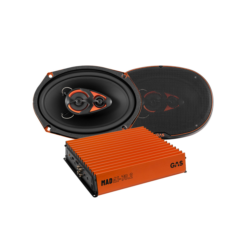 GAS ALPHA 6x9tum & MAD A1-70.2, högtalarpaket