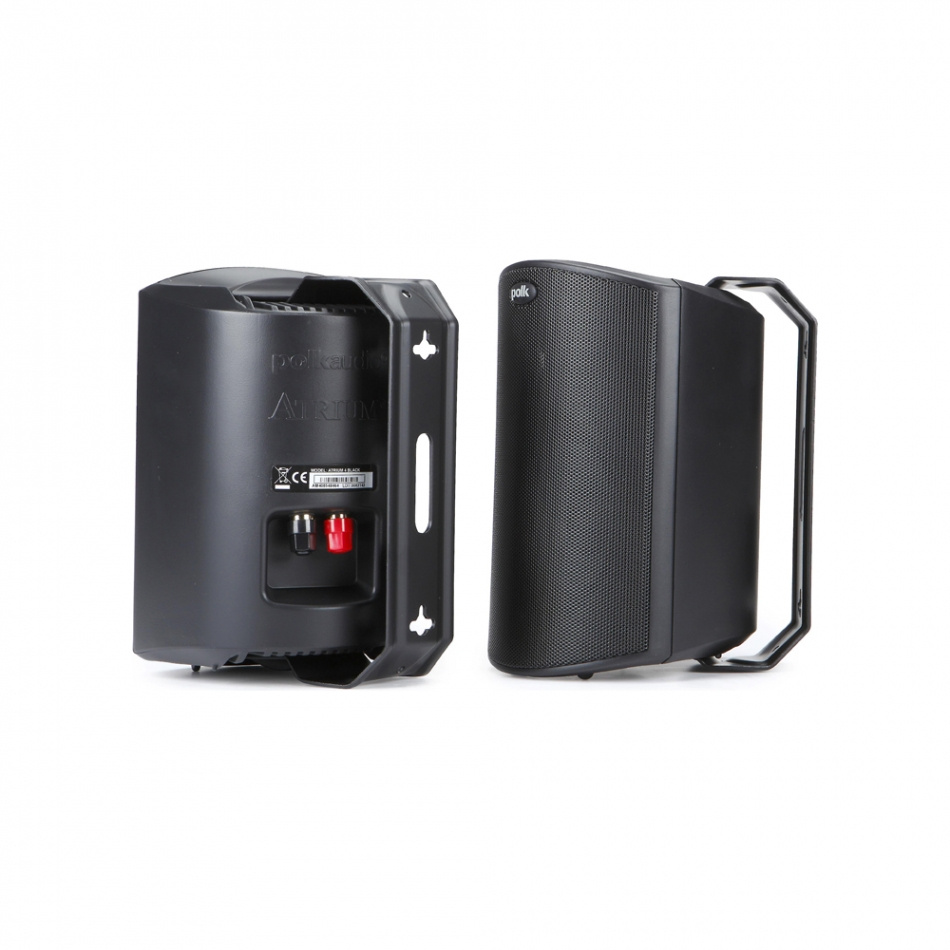 System One A50BT & Polk Audio Atrium 4 mustat ulkokaiuttimet, stereopaketti