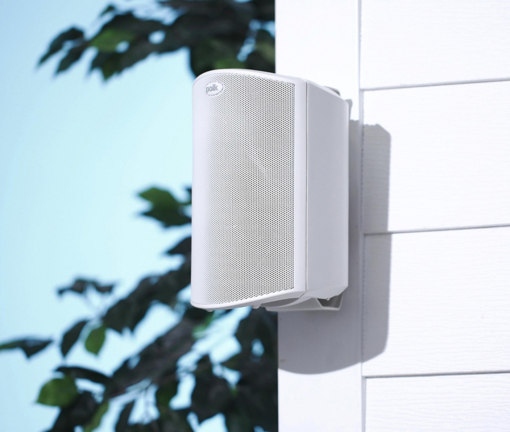 System One A50BT & Polk Audio Atrium 4 Valkoiset Ulkoäänet Stereo Paketti