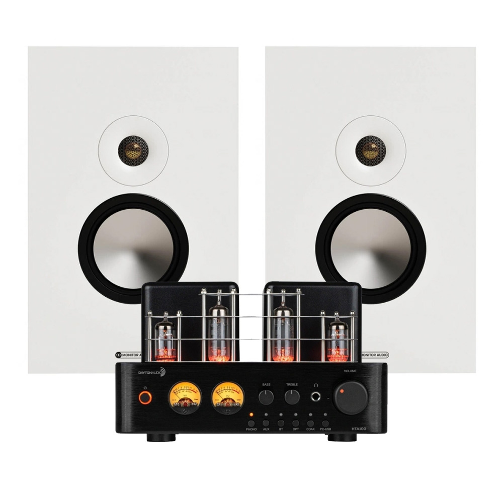 Dayton Audio HTA100 Monitor Audio Bronze On-Wall 7G valkoisena, stereopaketti