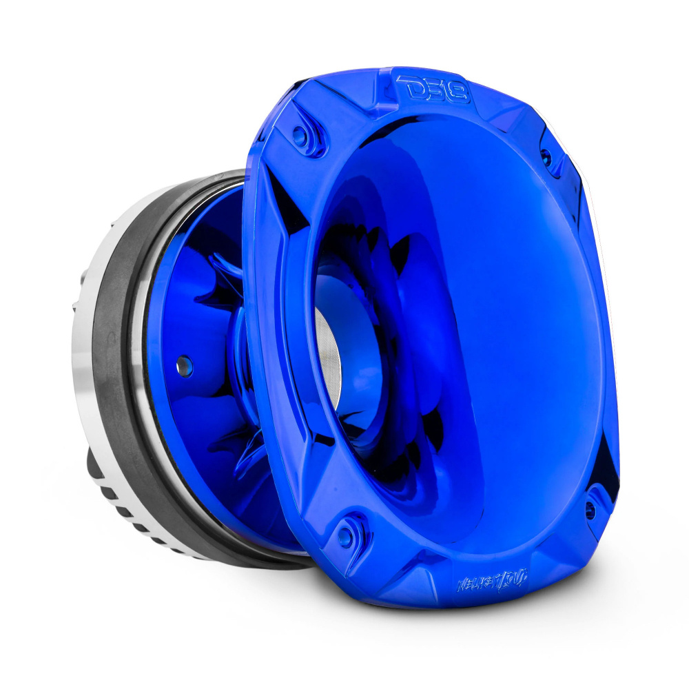 DS18 PRO-DKH1FSC, äänekäs 2 tuuman fenolivaihtoehto ohuella punaisella/sinisellä torvella